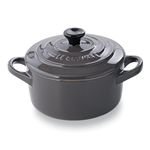 2 mini-cocottes grises en céramique Le Creuset